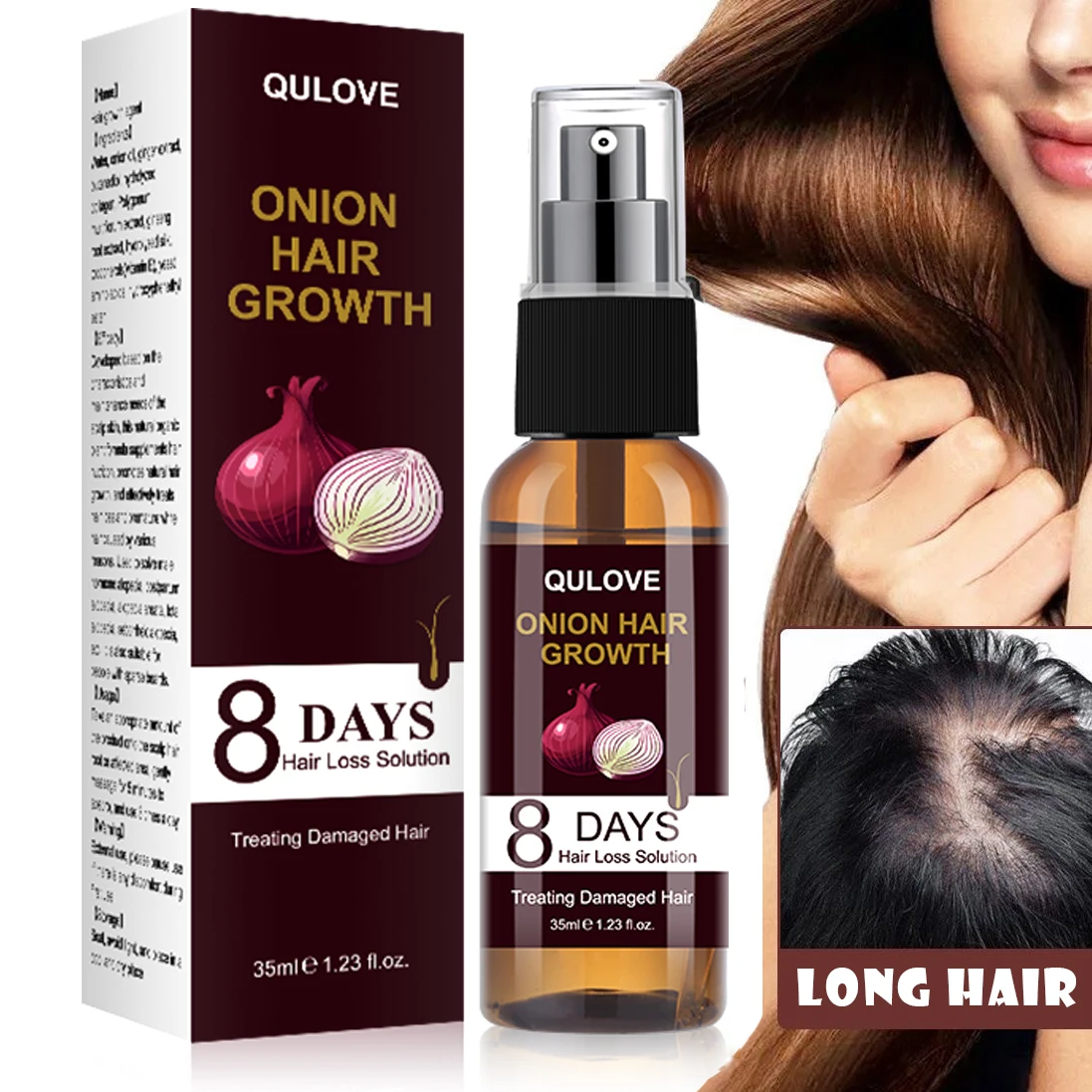 QULOVE Hair Products Ginger Hair essence spray Hair Sparse Care Hair Care Essential Oil Intensive Hair Growth Beauty 35m