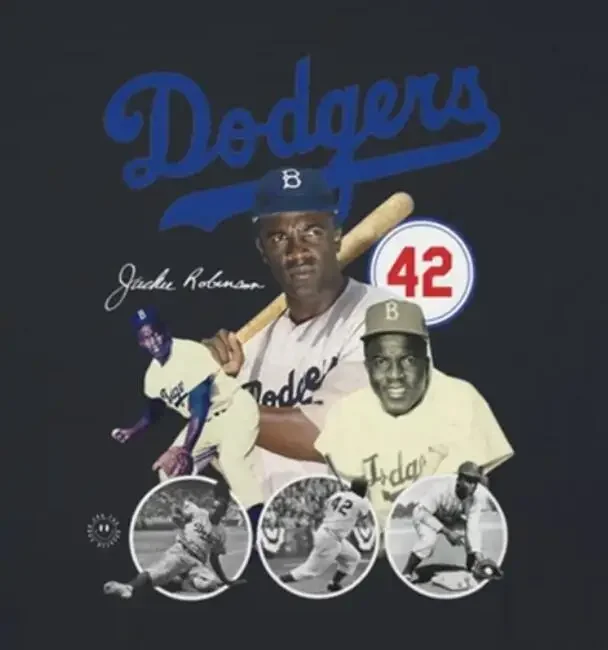 Vintage Style Jackie Robinson Dodgers Unisex Classic Custom Brand T Shirt