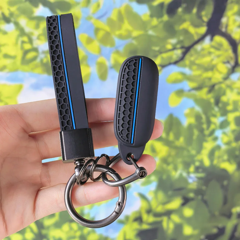 Sleek Honeycomb‑Textured Key Cover With Keychain for ZONTES 368G 368D 368E 368K 350E 703F 703RR Electronic‑Start Key Shell