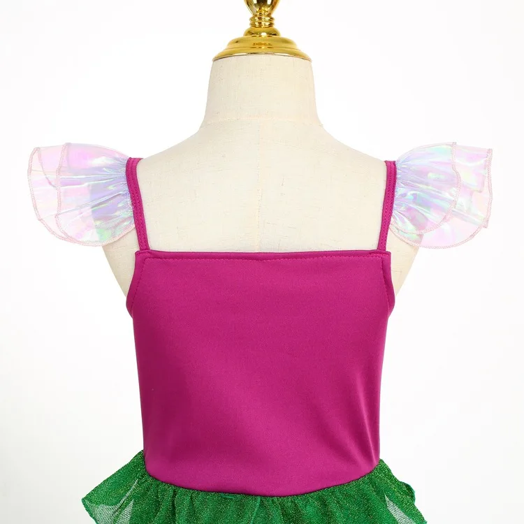 Princess Little Mermaid Ariel Fancy Dress Costume Play Party Girls Siren Role Playing Carnival Birthday Clothing Suspender Gowns