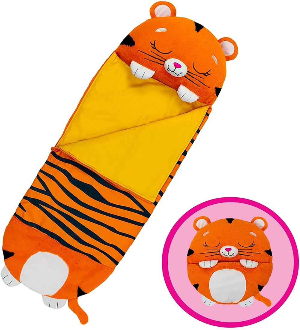 Nature Hike Sleeping Bag Children Plush Pillow Animal Sleepsacks Soft Warm Sack Bag Sleep Sack For Boys Girls Birthday\'s Gift