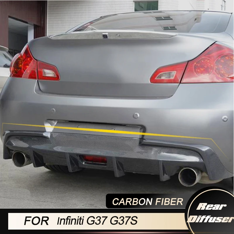 

Carbon Fiber Rear Diffuser for Infiniti G37 G37S 4 Door Base Sedan Sport 2009-2013 Not Fit USA Market Car Rear Diffuser FRP