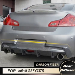 Carbon Fiber Rear Diffuser for Infiniti G37 G37S 4 Door Base Sedan Sport 2009-2013 Not Fit USA Market Car Rear Diffuser FRP