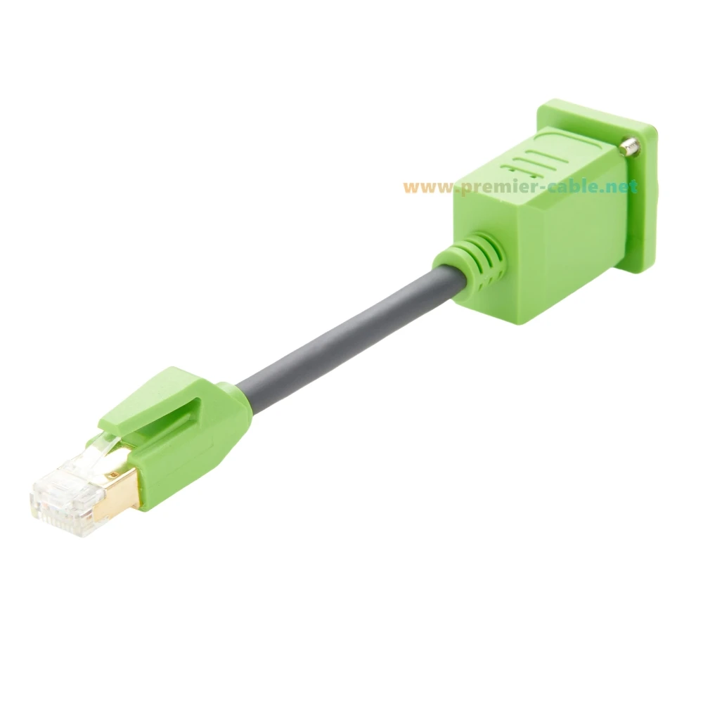 D نوع لوحة المسمار جبل إيثرنت RJ45 كابل CAT8 شبكة محمية كابل SFTP 40Gbps RJ45 كيستون ذكر إلى أنثى تمديد الحبل #5
