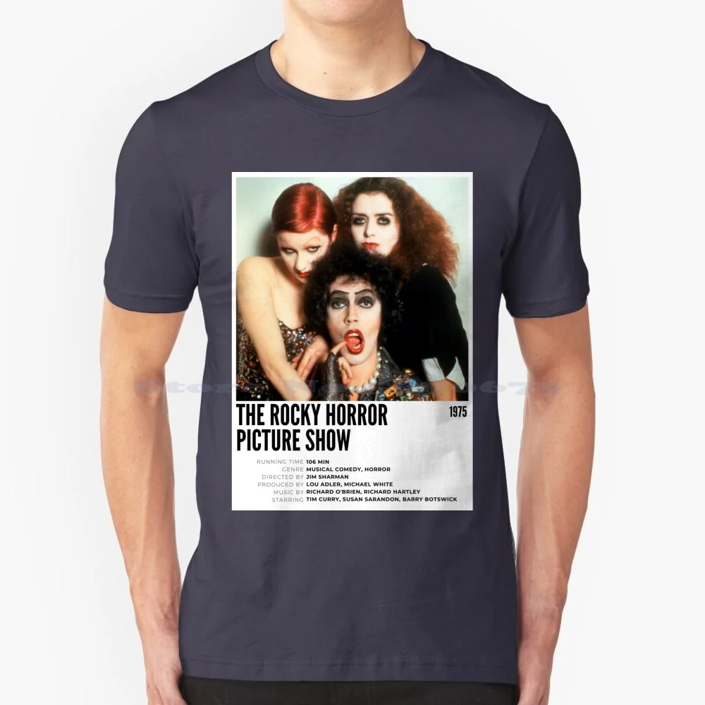 Rocky Horror Picture Show T Shirt 100% Cotton Tee The Rocky Horror Picture Show 1975 70s Cult Classic Transvestite Aliens Tim