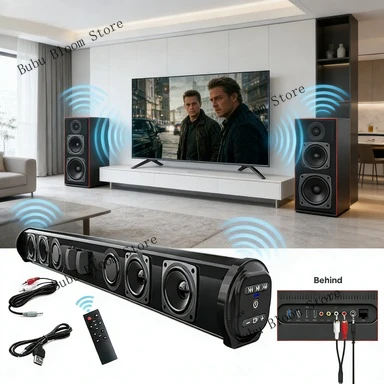 Barre de son Super Bass Budget BS10 BS28A BS28B - Stéréo Surround sans fil Bluetooth filaire Home Cinéma Audio TV