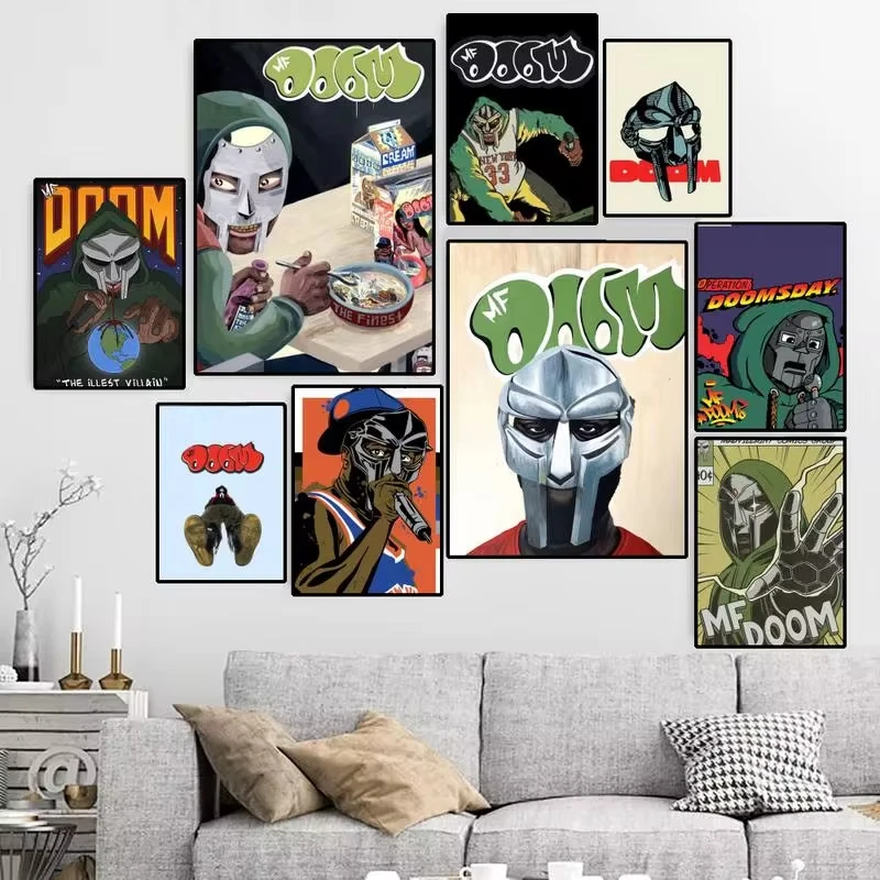 MF Doom Hip Hop Rap POSTER Canvas HD Print Personalized Wall Art Custom Painting