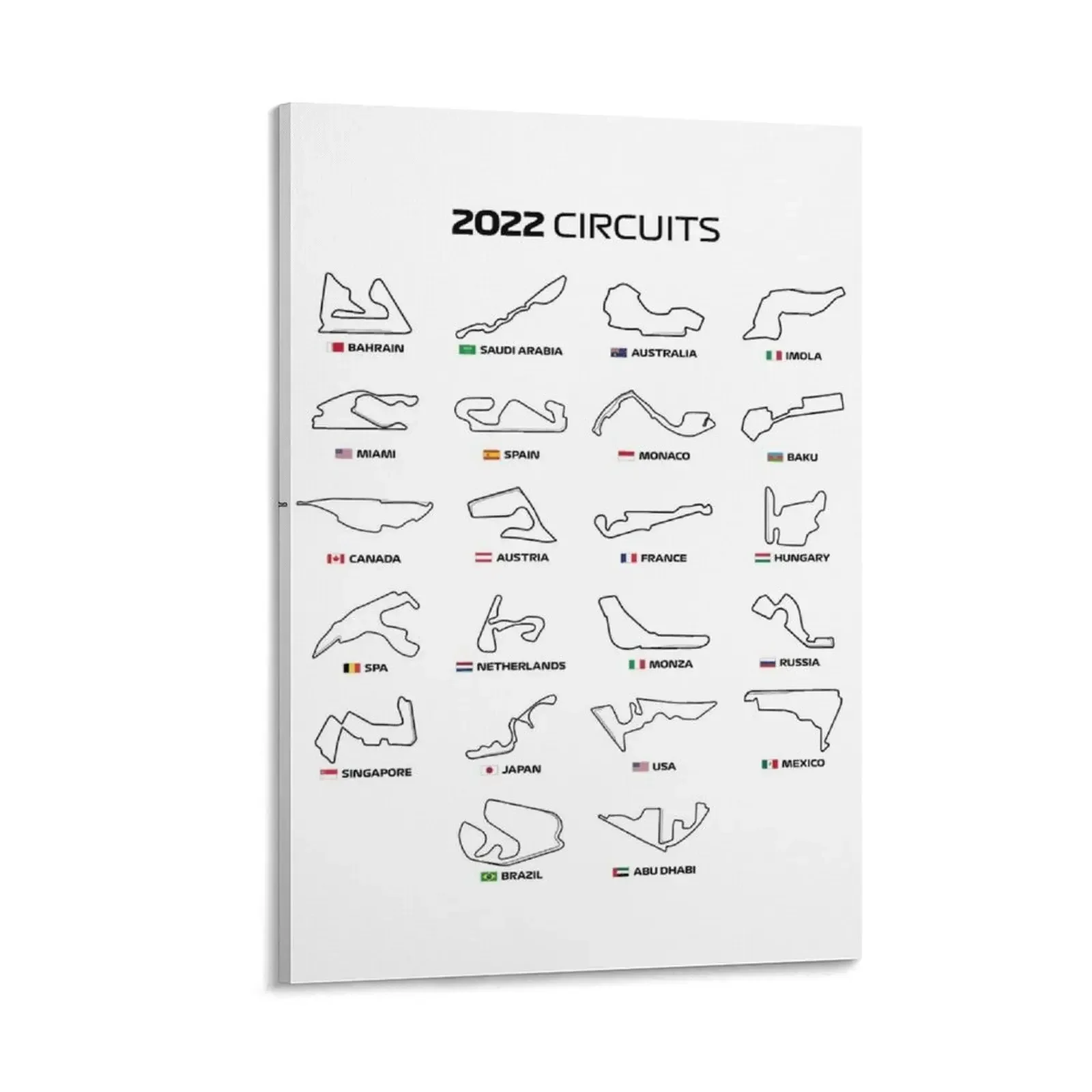 

2022 Circuits (New Version!) - Best Tracks Of The New Season! Canvas Painting decorations for the room