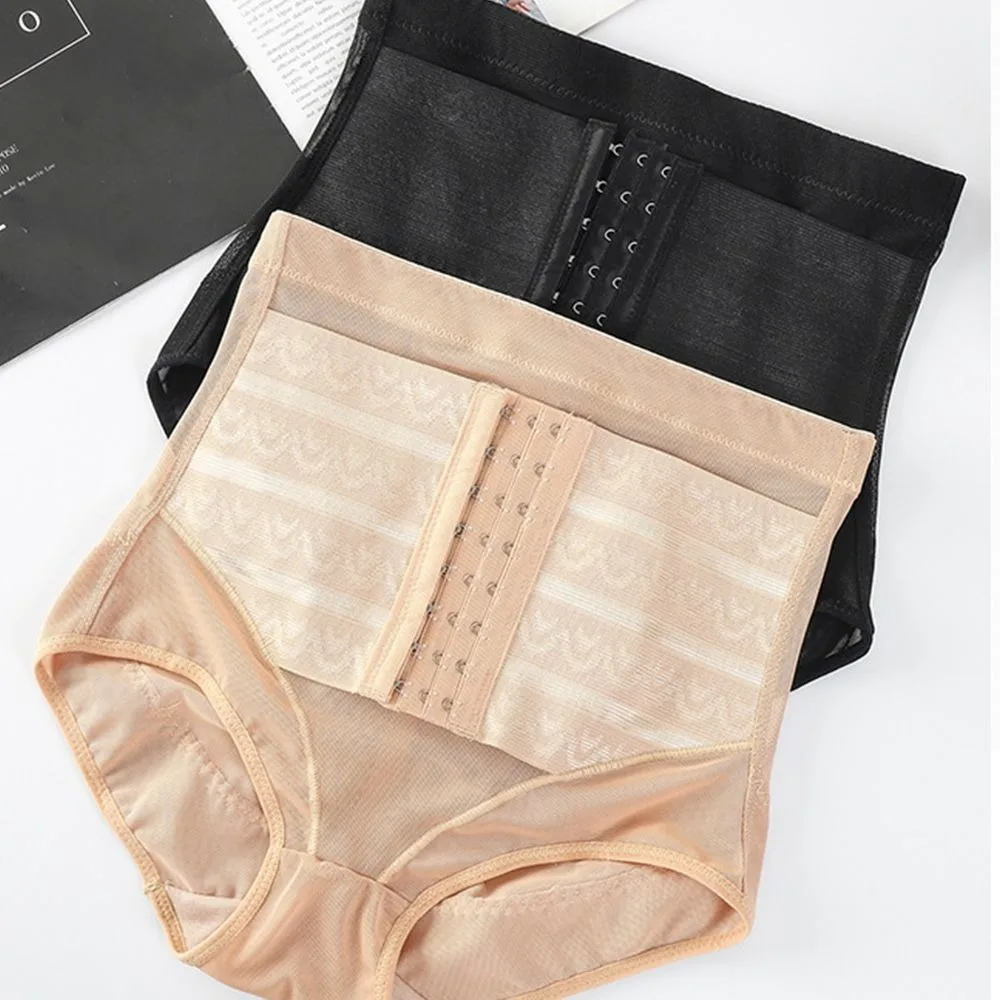 

High Waist Postpartum Body Shaper Buckle Waist Trainer Slimming Underpants Women Belly Contracting Lingerie