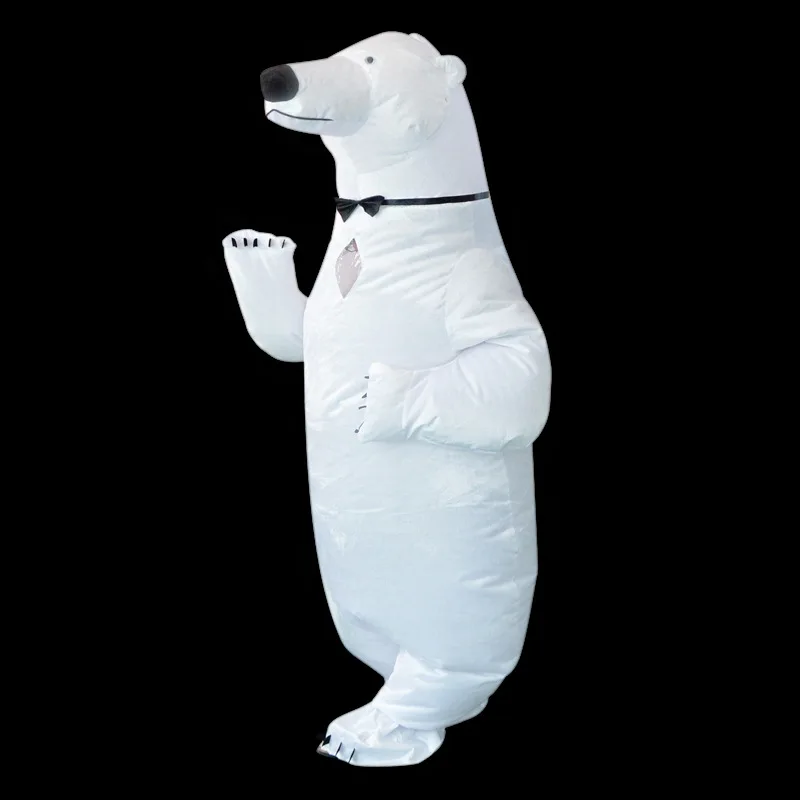 New Polar Bear Inflatable Costume Mascot Costume Animal Fantasia Adult Halloween Carnival Birthday Party Cosplay Costume Clothes
