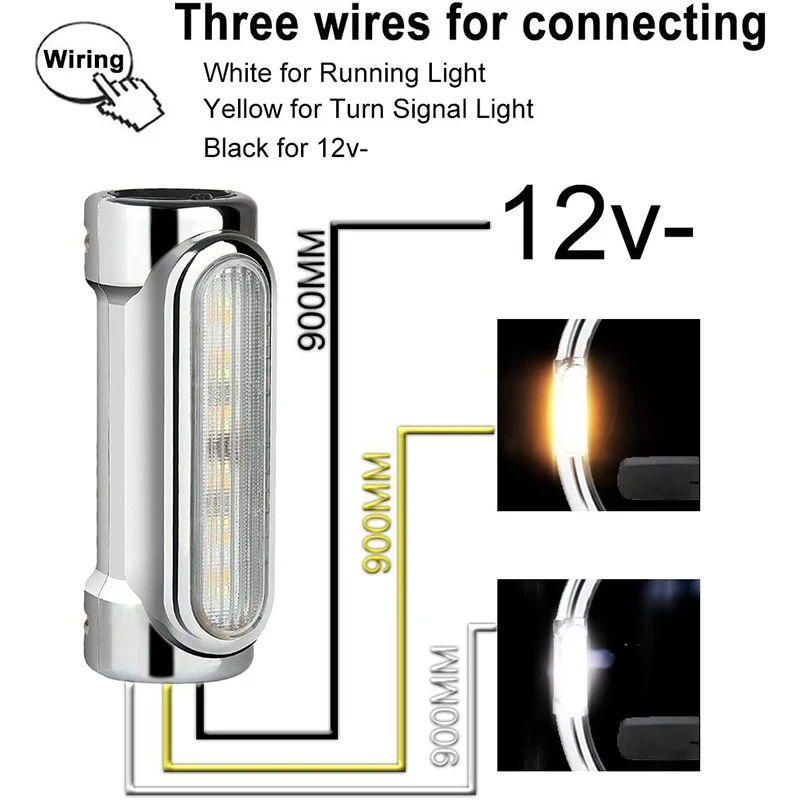 Motorcycle Highway Bar Switchback Driving Light White DRL With Turn Amber For Harley Motorcycle Touring Bikes Crash Bars view 3