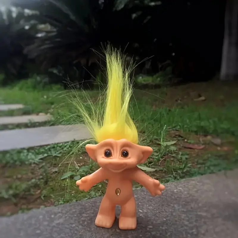 Top Selling Lucky Doll Vintage Troll Figure Dolls Colorful Hair Anime Action Family Members Models Funny Kids Toys Children Gift image 3