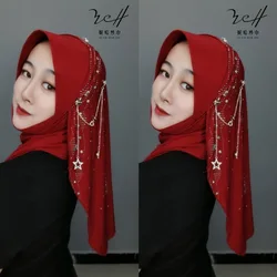 2026 New Wraps Muslim handmade Chains Diamonds Hijabs