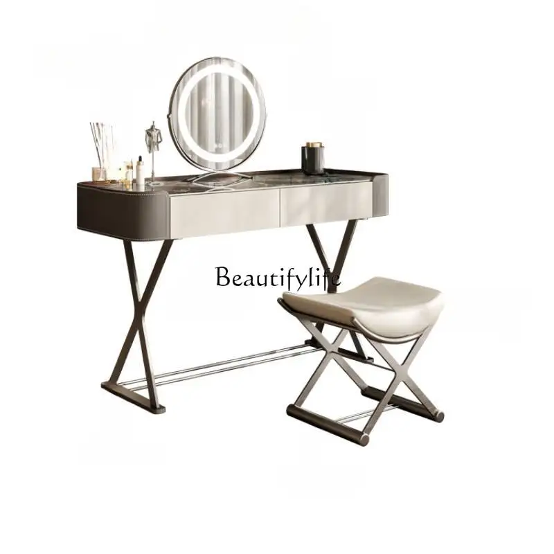 Organizador de quarto cômoda luxo metal inoxidável gaveta armazenamento maquiagem cômodas conjuntos espelhos grande comoda pra quarto acessórios