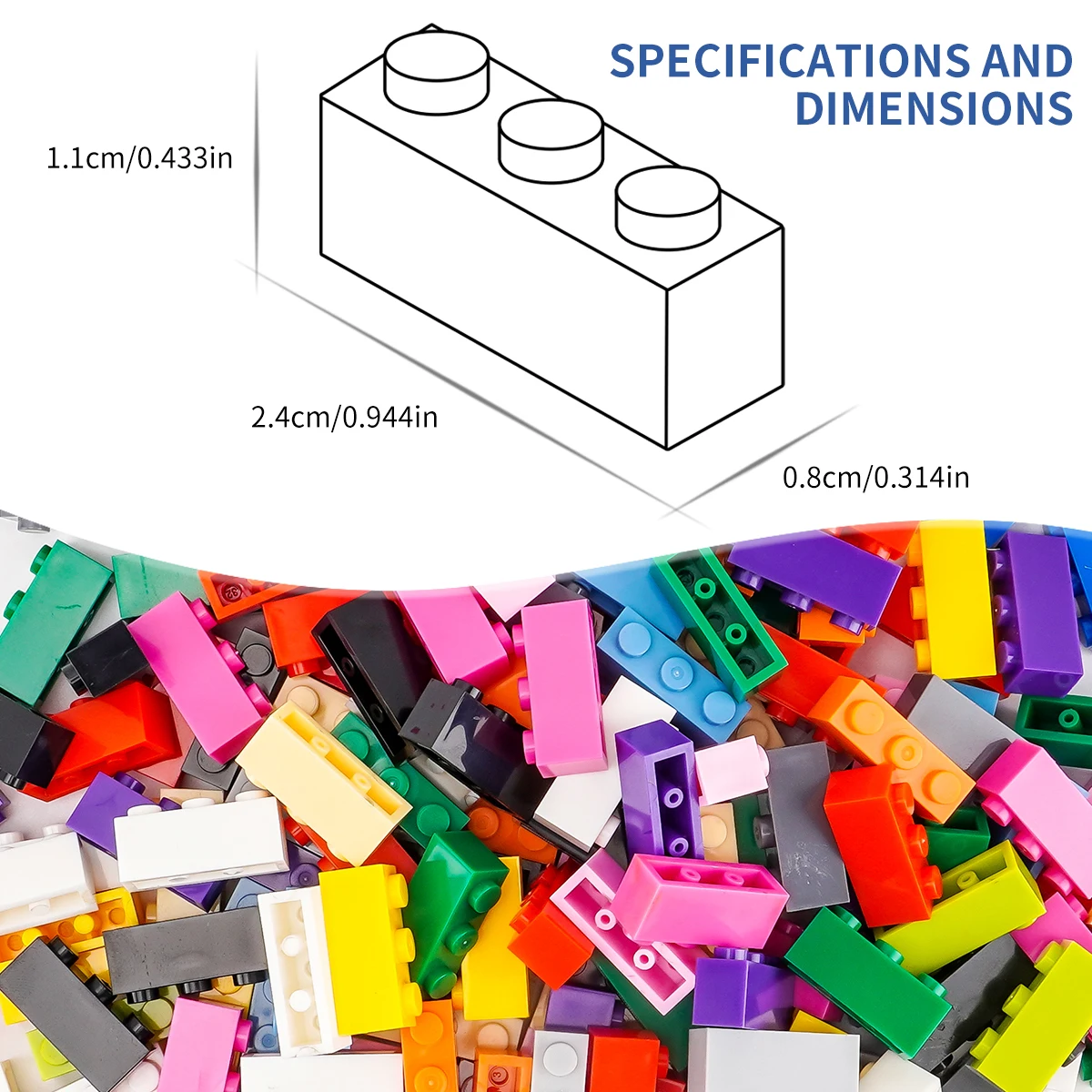 

200g1x3 high brick Multi-colour classic basic parts building creative toys building blocks toys accessories compatible