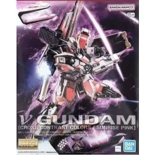 Bandai Originale MG 1/100 NU V GUNDAM CROCE CONTRAST COLORI SUNRISE ROSA Anime Action completa Assemblaggio Figura Modello Giocattoli regali