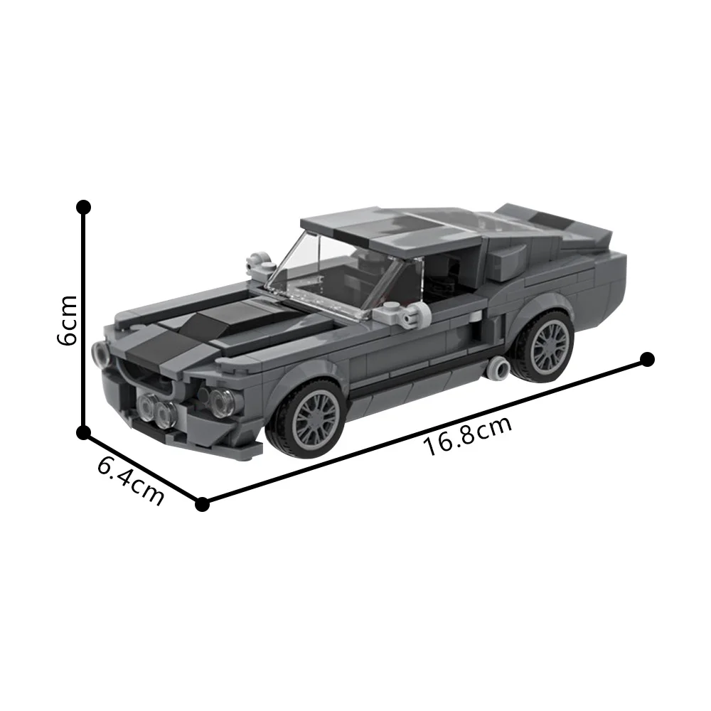 Klocki konstrukcyjne Gobricks MOC City, model sportowego samochodu, wyścigowy, szybki, do samodzielnego montażu, zabawka dla dzieci, prezent.