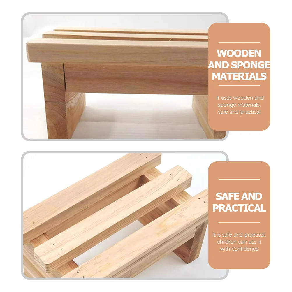 Wooden Low Stool Kitchen Stools Foot Step for Adults Shoe Changing Kids Furniture Bench Small Footstool Wear Resistant Helper