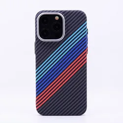 Karbon Hard Back Case For iPhone 13 14 15 16 Pro Max Magnetic Luxury Hybrid pc+metal Matte Cover For Magsafe Wireless Charging