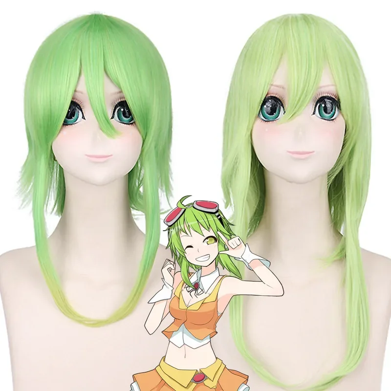 Synthetic Cosplay Wig Mi-ku Inspired Camellia Gumi Style Anime Long Flipped Short Hair Costume Party Heat Resistant Fiber