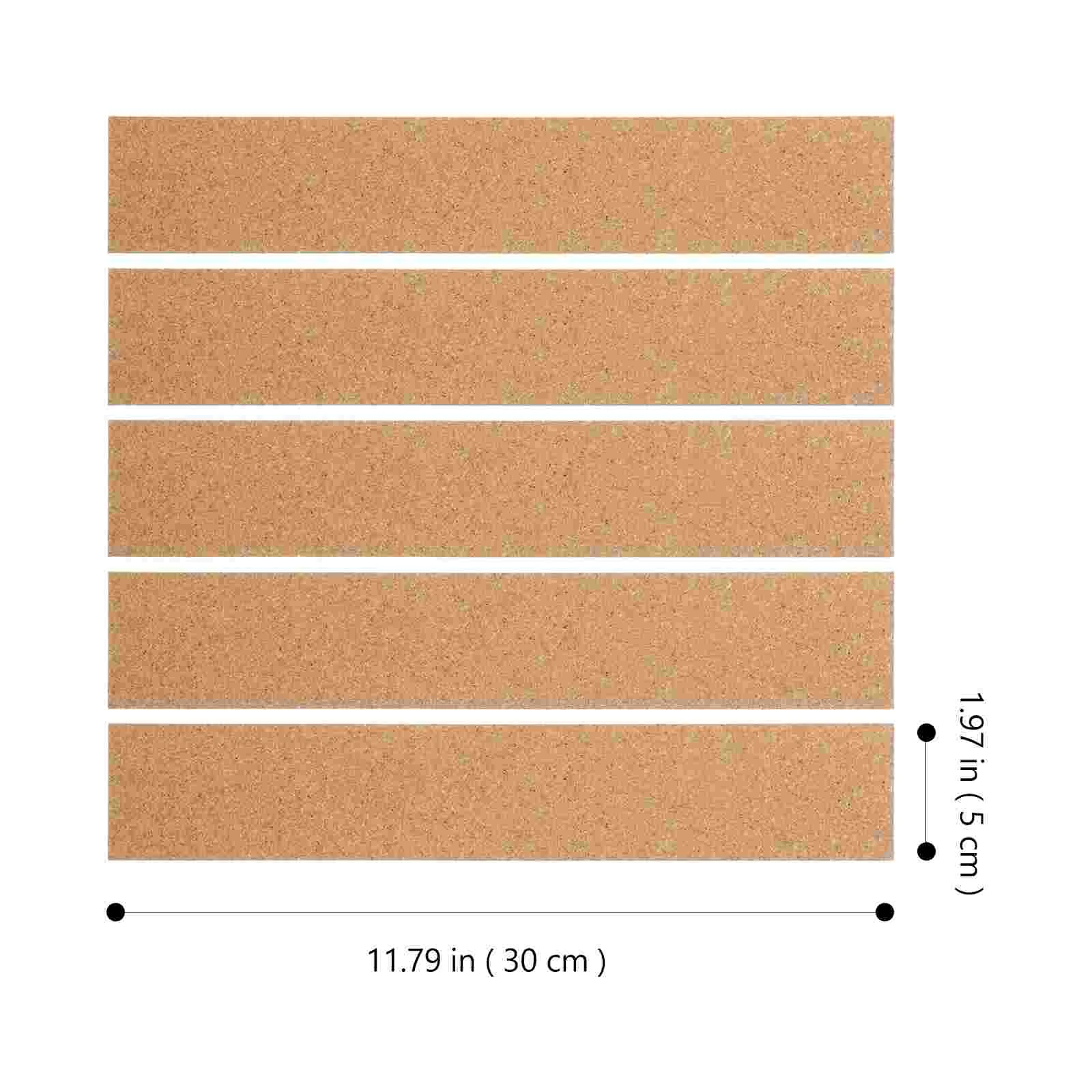 Bandes de liège pour tableau d'affichage, sans cadre, pour bureau d'annonce, 5 pièces