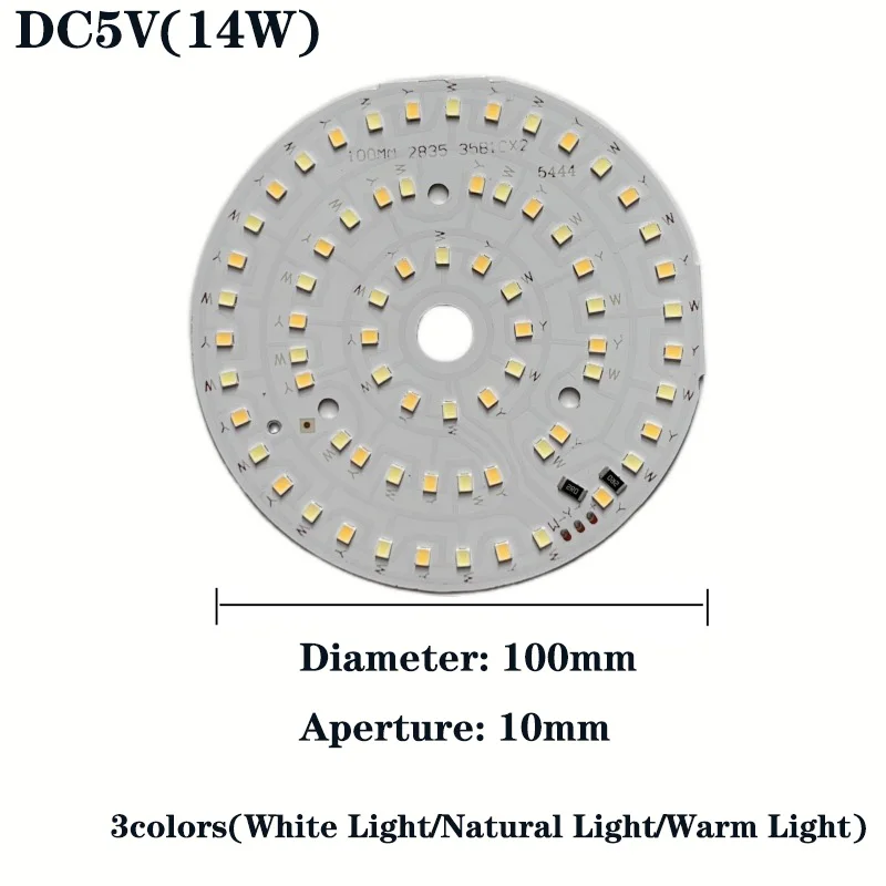 1Pcs High Brightness Input 5V USB  Dimmable Touch Control 14W 100mm LED Light Board DIY Model Display Light Board