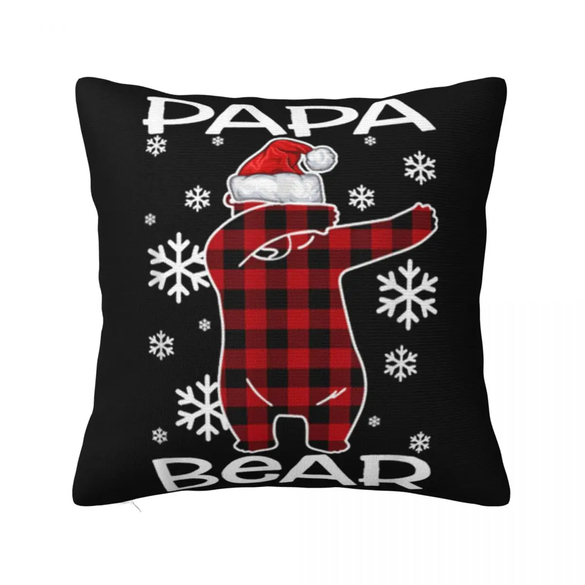 Original Papa Bear Pajama Dabbing Santa Christmas Family Ugly Hot Any Logo Discount Pillow Case