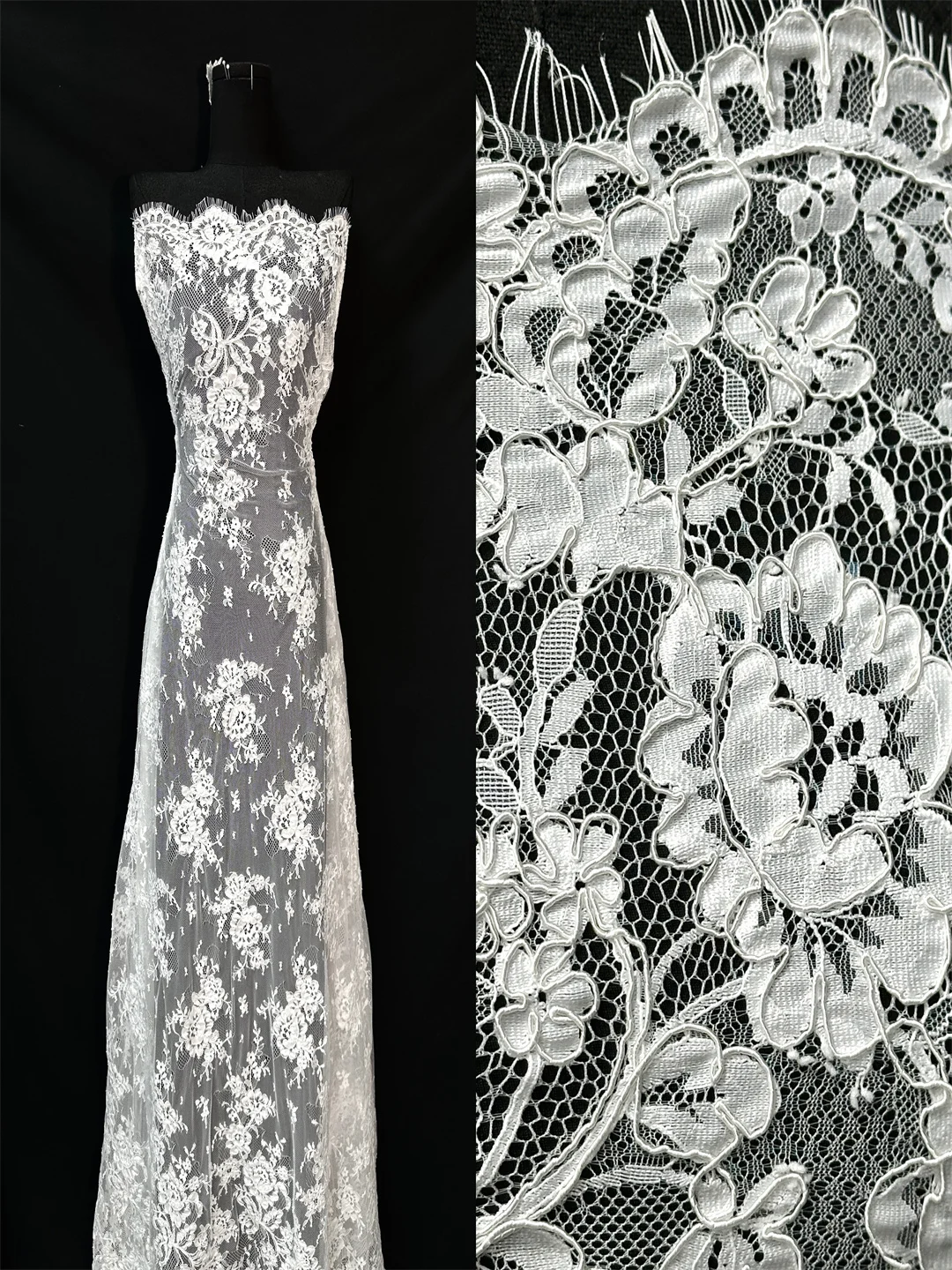 

African Fabric High Quality 2025 Nigerian Guipure Embroidery Lace Fabric Mesh Lace Fabric Party Gown Dress Wedding Dress 3meters