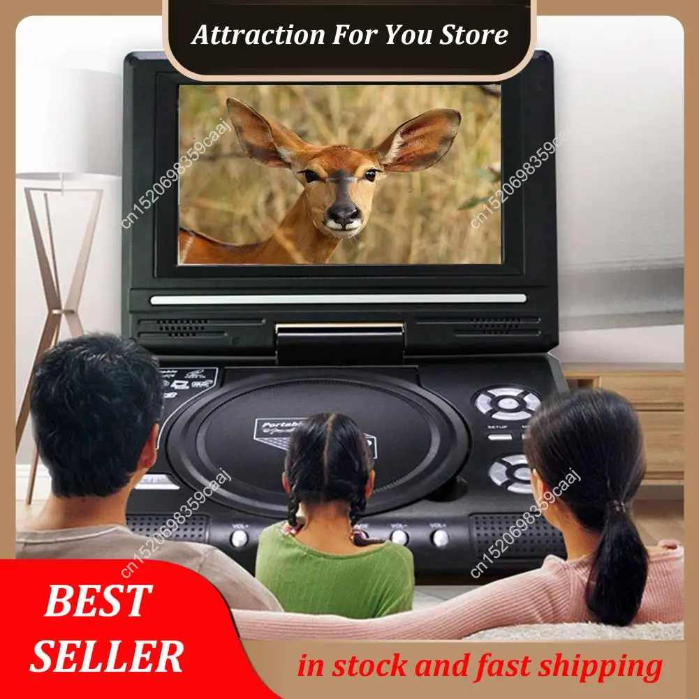 حار بيع المحمولة 7.8 بوصة التلفزيون المنزل مشغل ديفيدي للسيارة HD VCD CD MP3 HD EVD لاعب مع وظيفة التلفزيون/FM/USB/اللعبة-الاتحاد الأوروبي التوصيل