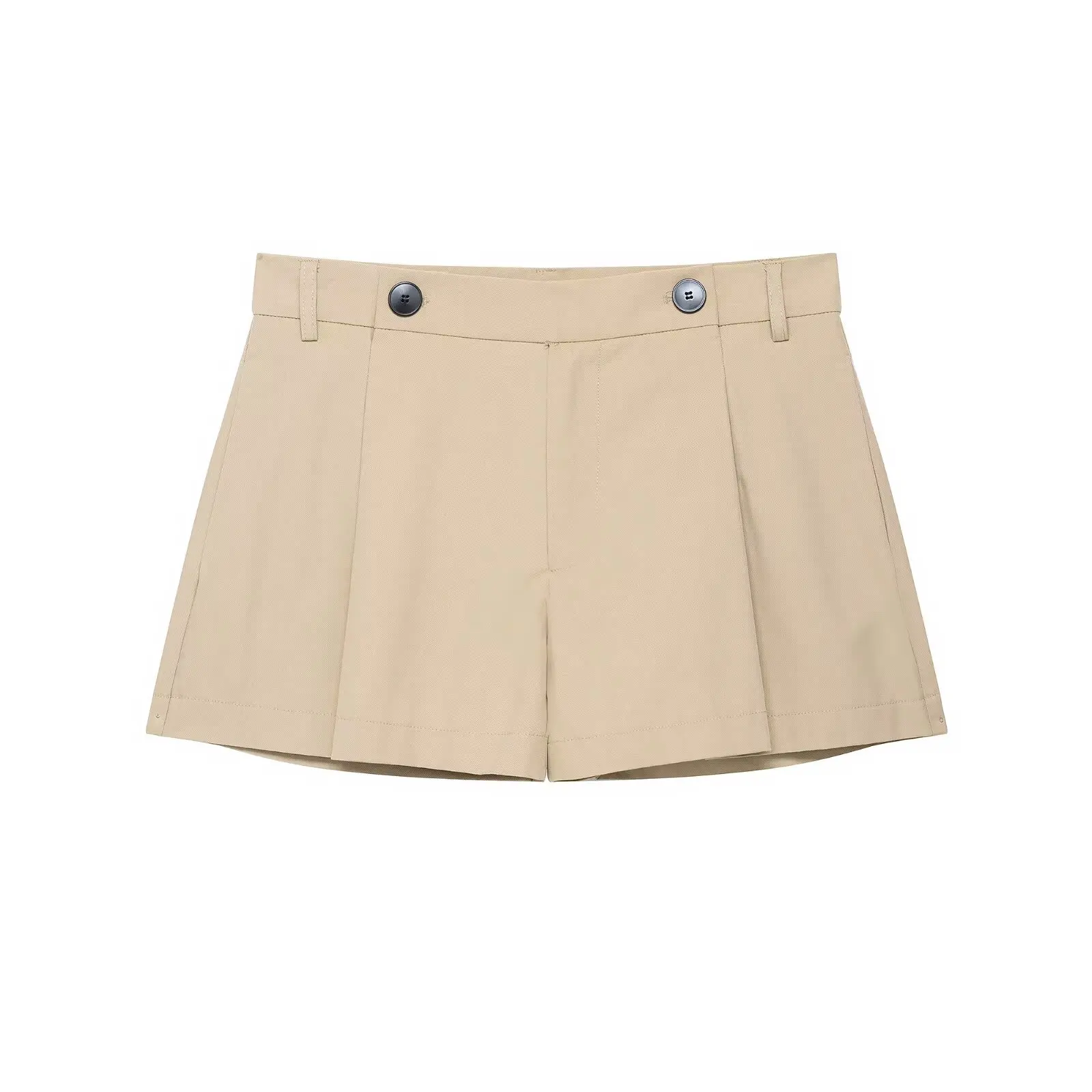 HH Damesmode Zomerpakken Effen Turn-Down Kraag Lange Mouwen Lace-Up Single-Breasted Jassen + Hoge Taille Rits Shorts
