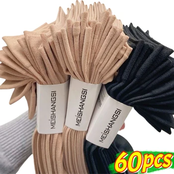 جوارب نايلون شفافة رفيعة للغاية للنساء ، لون البشرة ، حرير كريستال ، كاحل ، قصير ، سيدات ، أنثى ، صيف