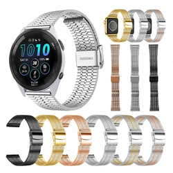 20mm 22mm Metal Bands For Garmin Forerunner 265 255 245 645 Misic Strap Venu 3 2 Plus Sq/Vivoactive 5 4 Stainless Steel Bracelet