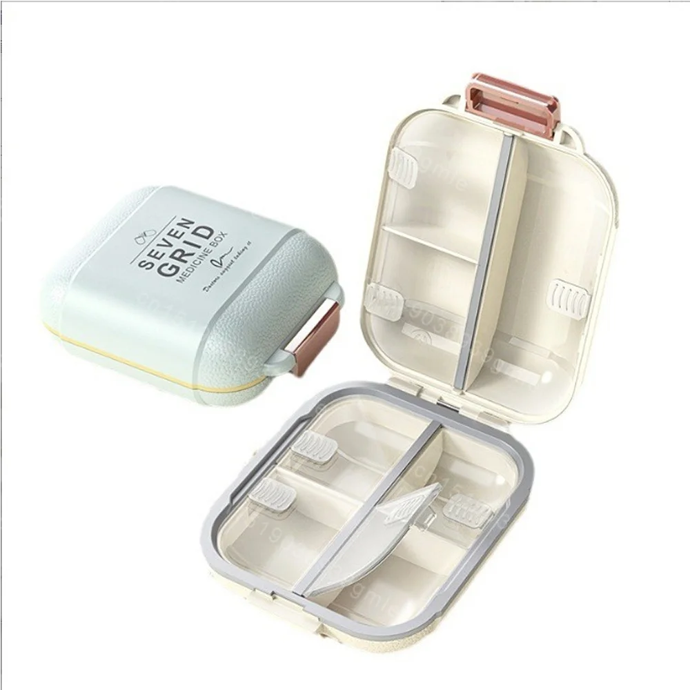 7 Grids Mini Portable Pill Box Travel Essentials Weekly Medicine Vitamin Storage Organizer Sealed Box Pills Case Container