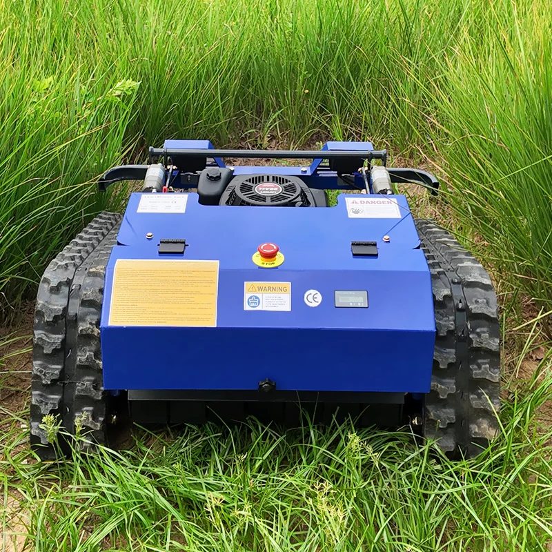 Customized Factory Direct Heavy Duty Remote Control Crawler Lawn Mower Gas Powered for Orchard Farm Slope Grass Cutting