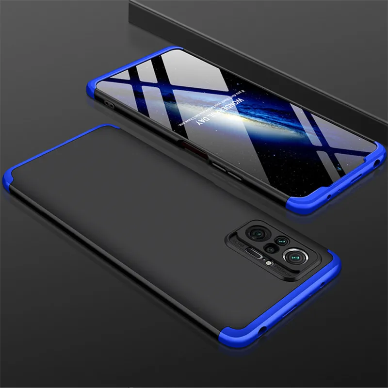 3 IN 1 Case For Xiaomi Redmi Note 10 pro max 10s 11 Pro 11S Case 360 Full Protection Shockprrof Matte Cover for Redmi Note10