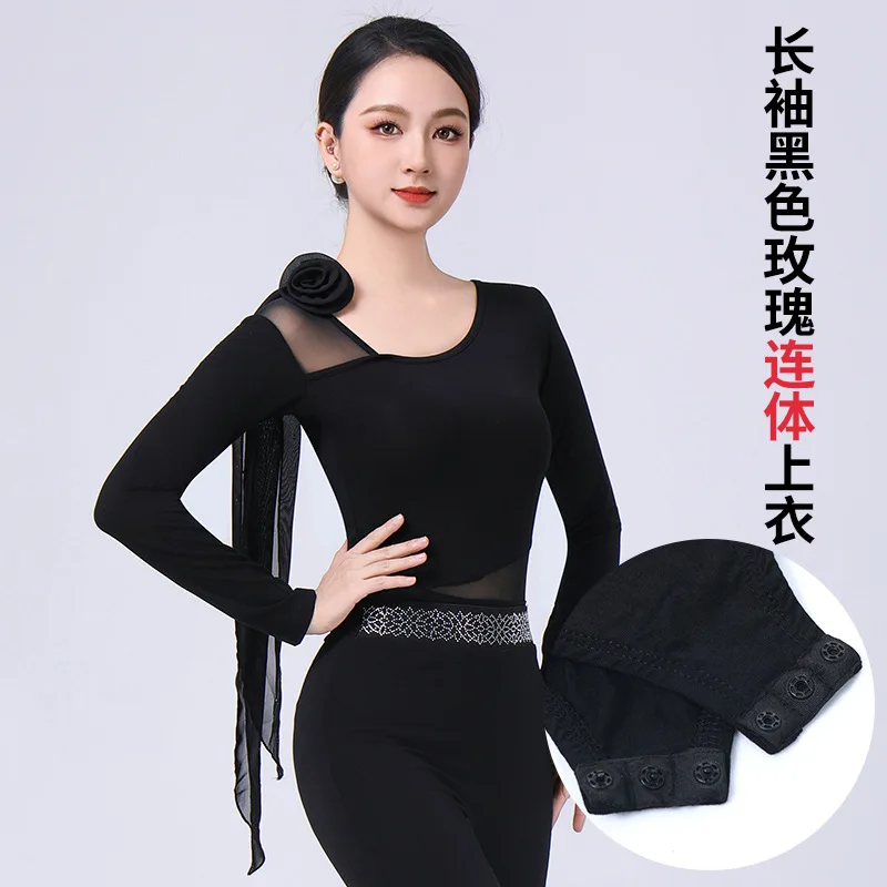 เสื้อผ้าฝึกซ้อมร่างกายเต้นรำละตินหญิงผู้ใหญ่เต้นรำบอลรูมรุ่นแคทวอล์คฝึกซ้อม