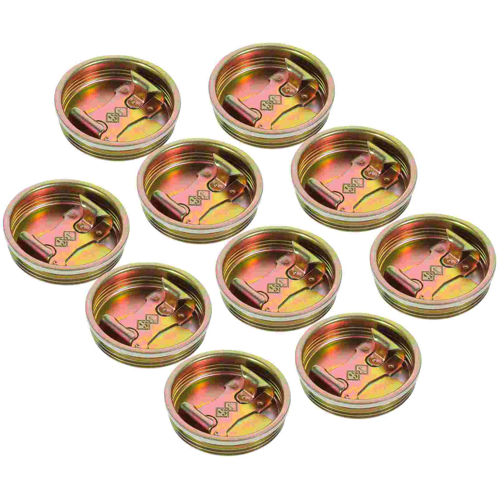 

10 Pcs Drum Cover Gallon Barrel Plug Oil Caps Drums Sealing Plugs Metal Bung Lids Roller Water