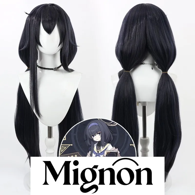 

Blue Archive Fusei Yuu cosplay wig dark blue long hair Halloween gift