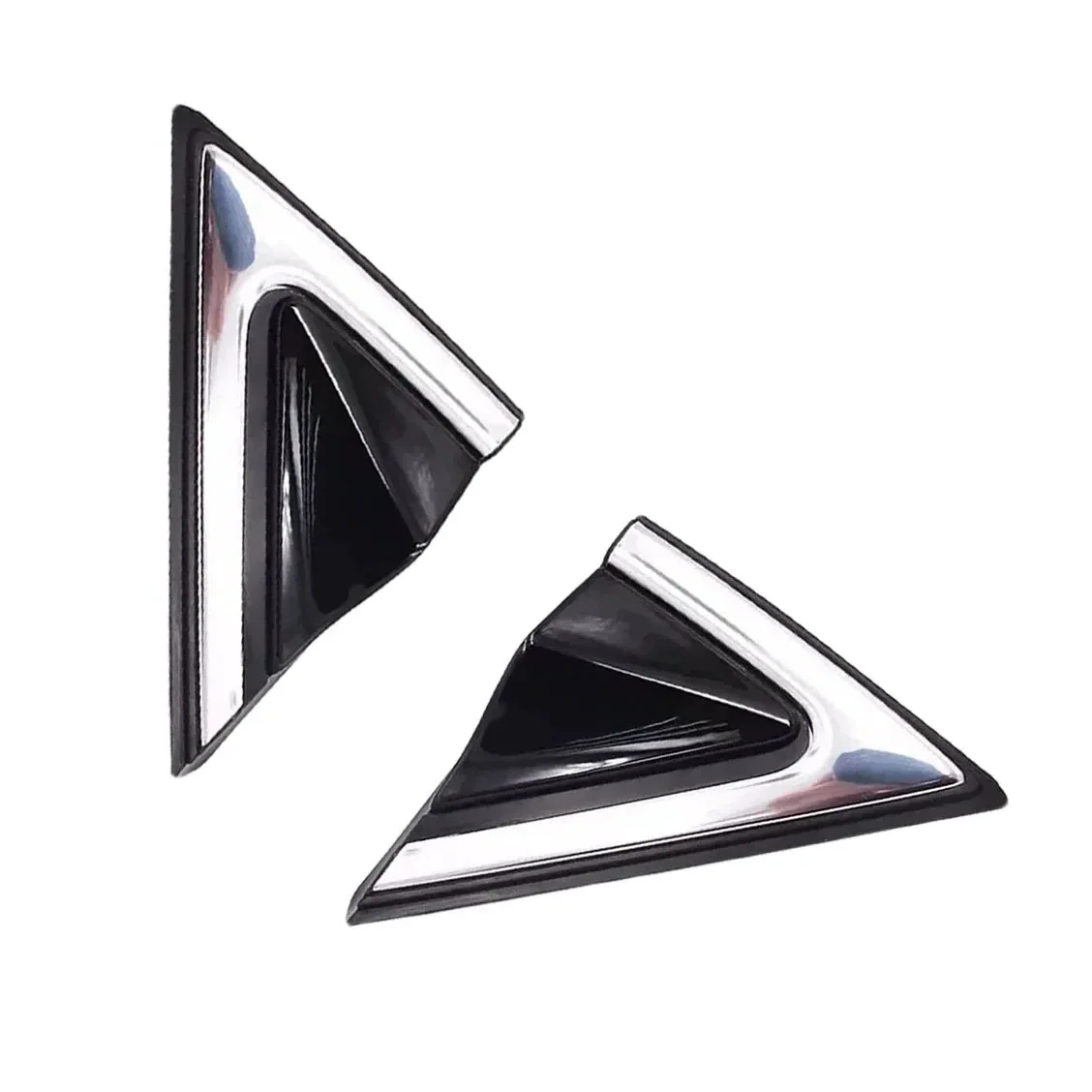 B-M 2PCS Replacement For Santa Fe Sport 13-18 Molding Door Mirror Triangle Plate Cover Window A-pillar Car Styling