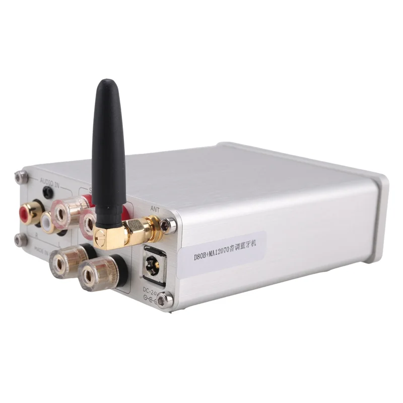 เครื่องขยายเสียงไฮไฟ MA12070 80Wx2 Bluetooth 5.0 สเตอริโอเครื่องขยายเสียงสําหรับโฮมเธียเตอร์คาราโอเกะ Amplifiy-เงินทนทาน