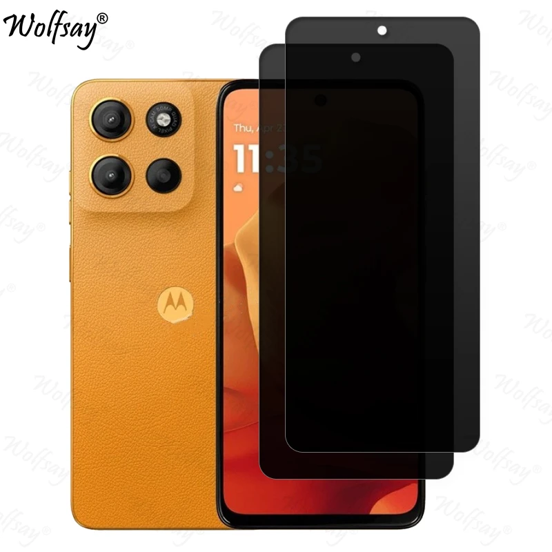 Vidrio templado antiespía para Motorola Moto G15, Protector de pantalla de privacidad para Moto G15, vidrio de privacidad para Moto G15, vidrio de 6,72 pulgadas
