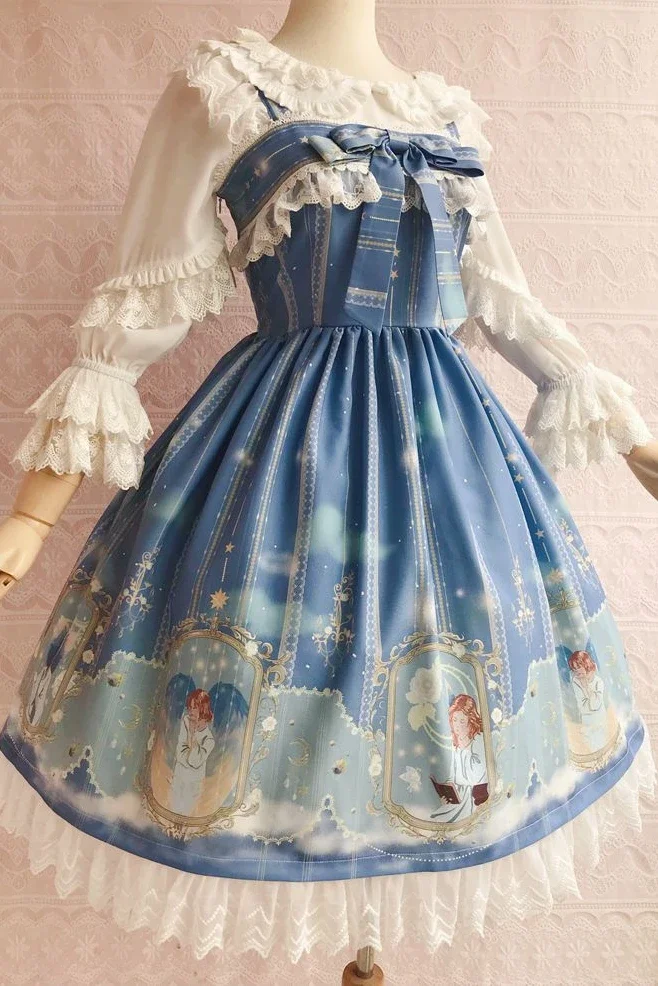 Sweet Lolita JSK Dresses ~ Ollier\'s Wishes ~ Printed Sleeveless Dress by Yiliya