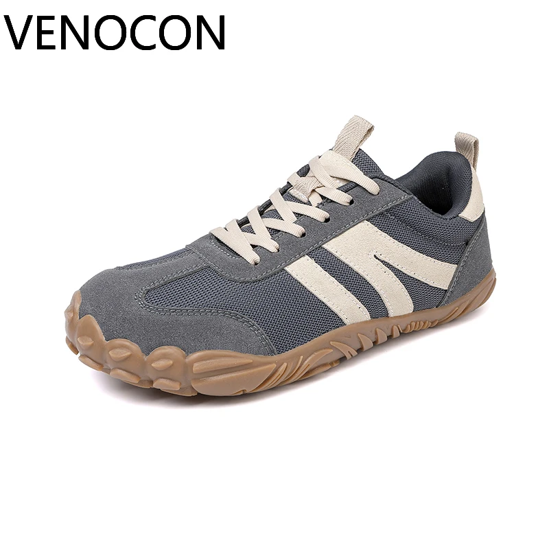 

VENOCON Adult Extra Wide Fit Toe Box Nose Classic Retro Minimalist Zero Drop Barefoot Shoes Man Leather Fabric Sneakers For Men