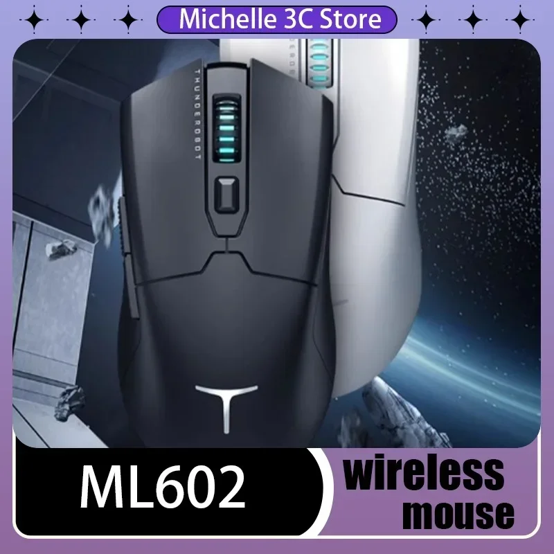 ML602 Charging Wireless 3-mode Office Mouse Can Be Macro Programmed PAW 3395 Sensor Charging 400mAh 26000 DPI8 Ergonomics1000Hz