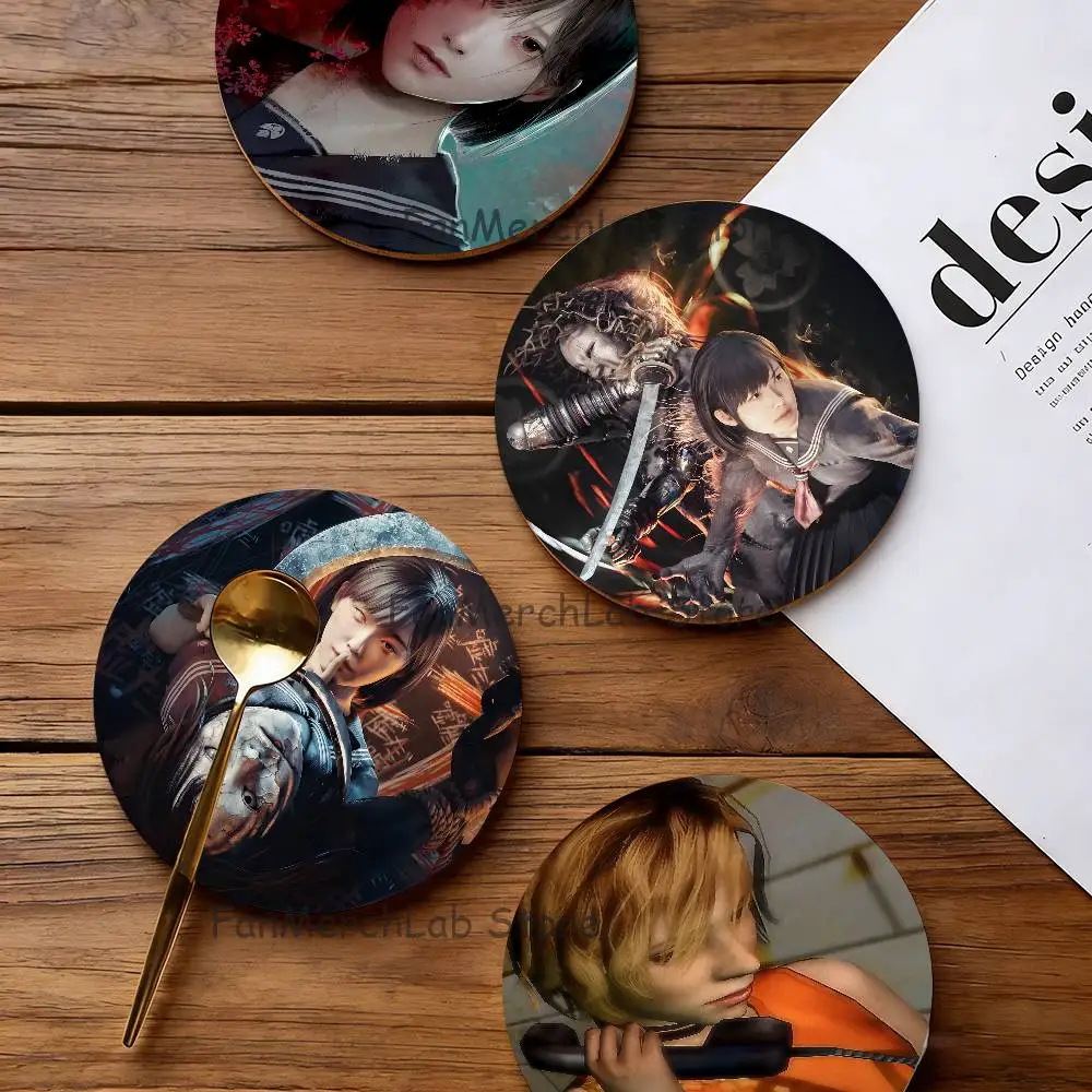 

Horror S-Silent H-Hill 1 2 3 4 f Coaster Wooden Drink Tray Suitable for Restaurants and Coffee Shops Easy To Wash and Clean