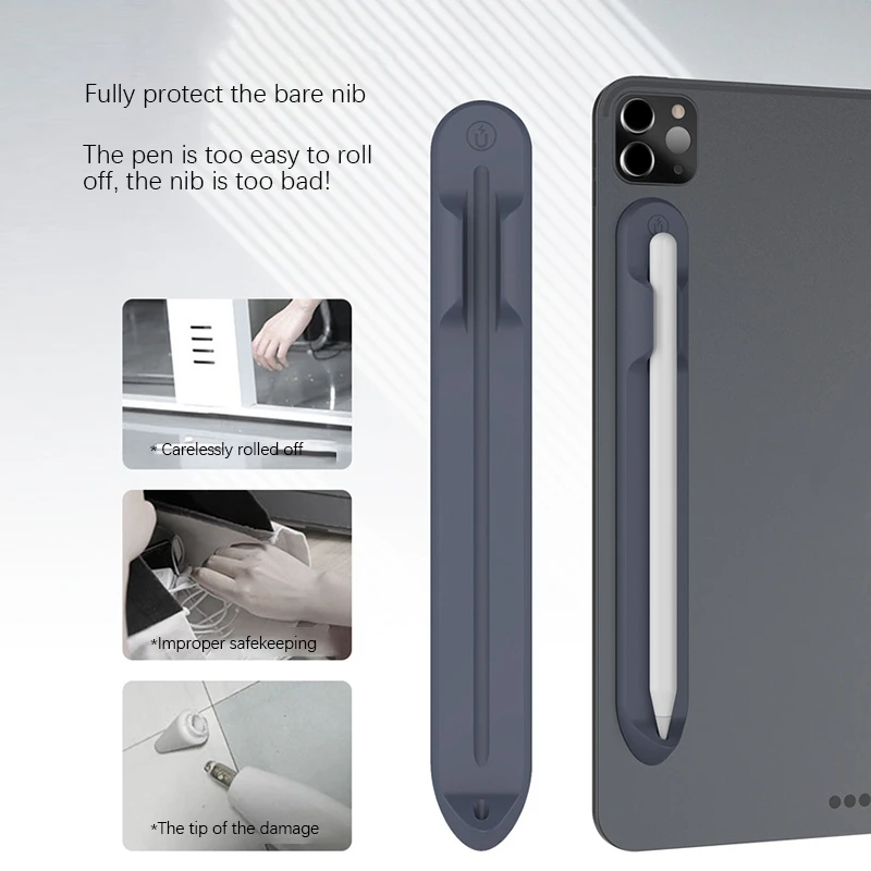 Top-Silikon-Stifthalter für Bleistift 1, 2 Gen, magnetischer Stifthalter für Ipad, Silikon-Stifthalter