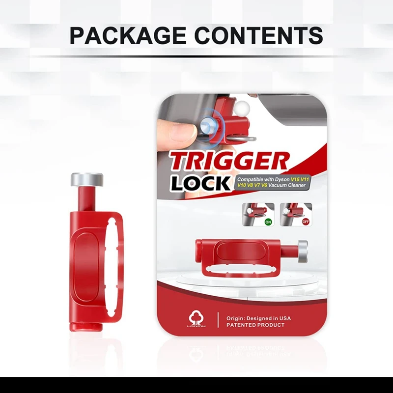 Bloqueo de gatillo para Dyson V15, V11, V10, V8, V7, V6, aspiradora inalámbrica, botón de encendido, interruptor de bloqueo, acoplamientos