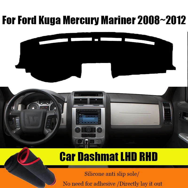 

Car Dashboard Cover Dash Mat For Ford Kuga Mercury Mariner Non-slip Sun Shade DashMat Car-styling Suede Leather Anti Cracking