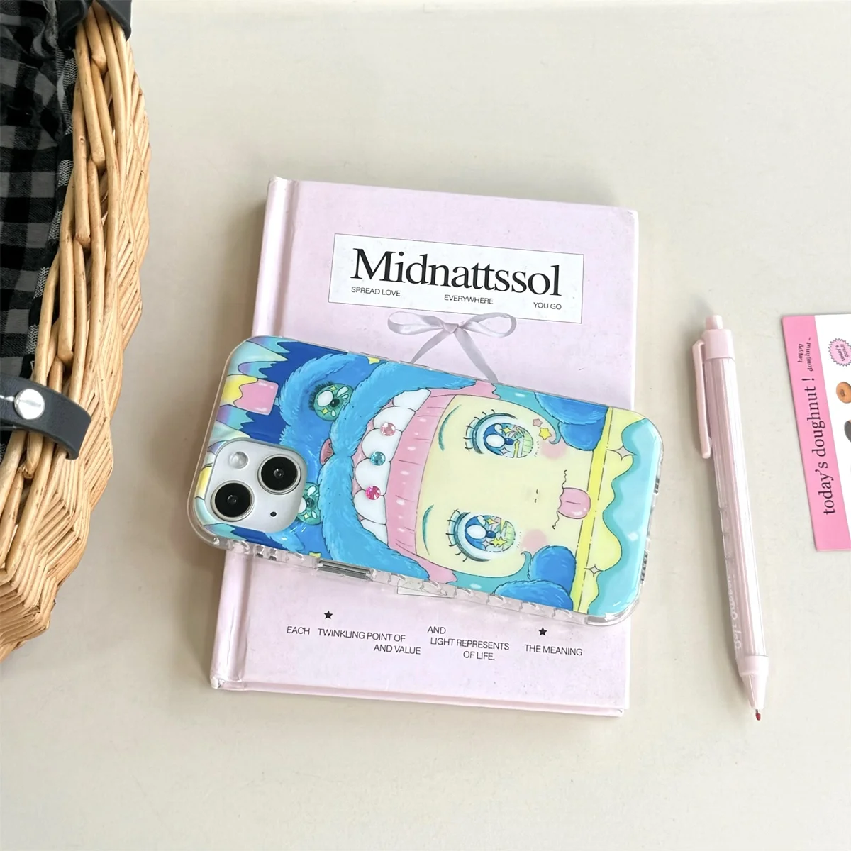 Cartoon Anime Iridescente Shining Eyes Custodia a doppio strato per iPhone 16 15 14 13 Pro Max Cover posteriore per 15 Pro Max Capa
