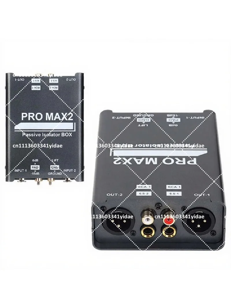 2-Way Audio Isolator Noise Eliminator XLR 6.5 Lotus for Mixer Live Broadcast